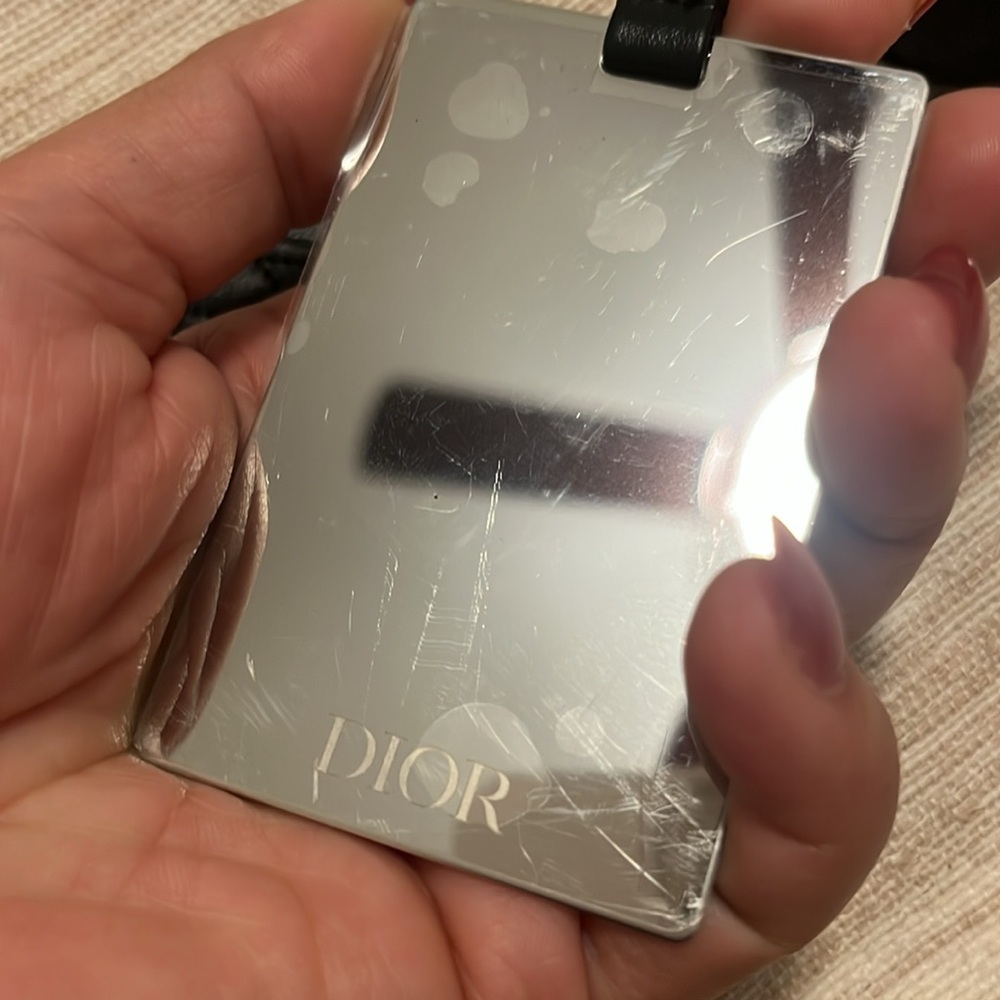 Dior 2024 Novelty Card Case Mirror + Mini Drawstring Pouch - Picture 4 of 4